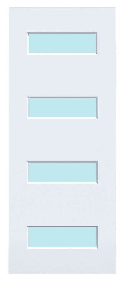 ERO 004 - 4 Panel Glazed Flush Panel Door Australian Moulding Doors