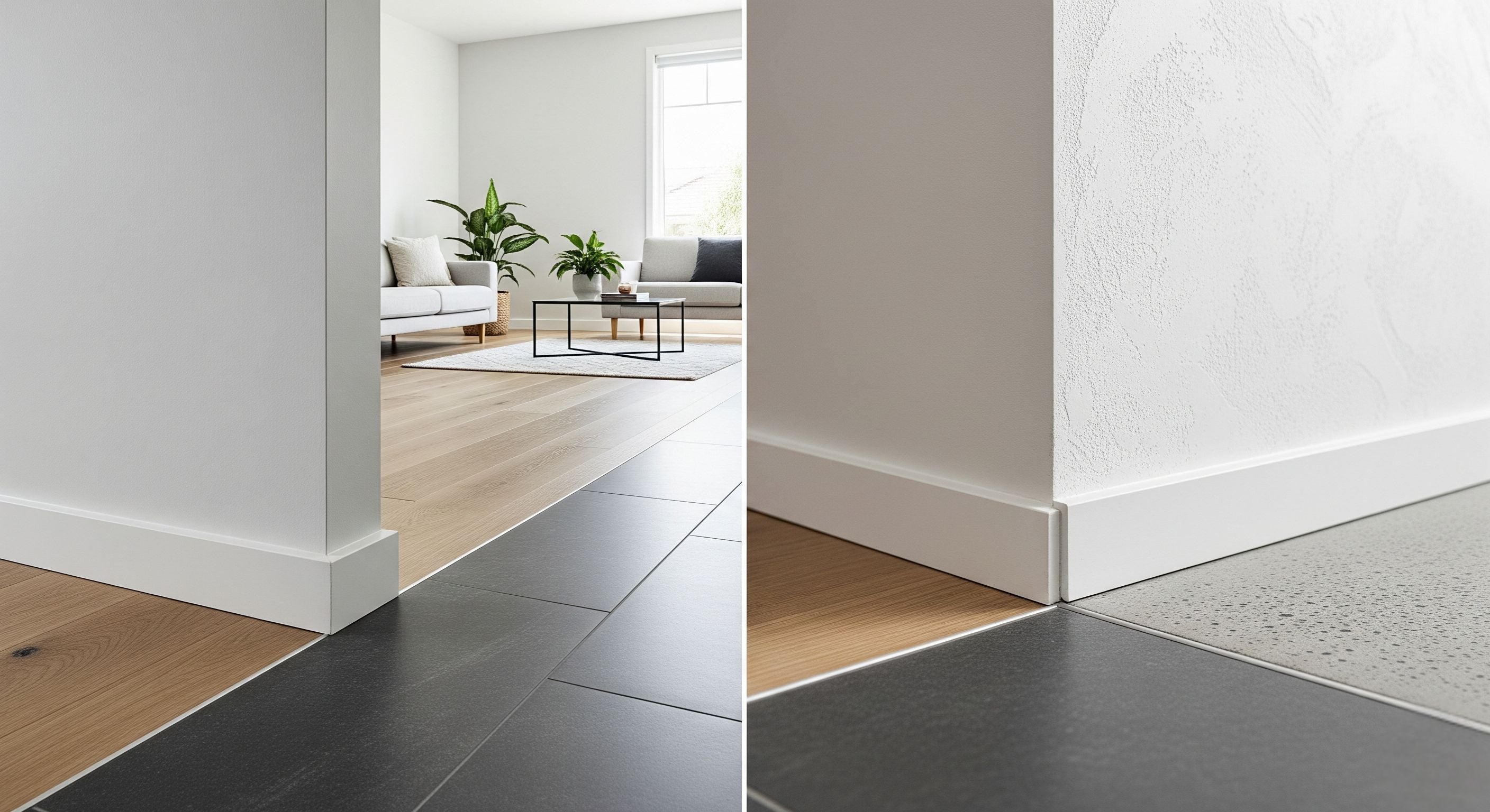 String Line For Skirting Matching Shadowline Skirting to Floor and Wall Finishes
