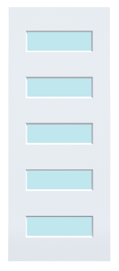 ERO 005 - 5 Panel Glazed Flush Panel Door Australian Moulding Doors