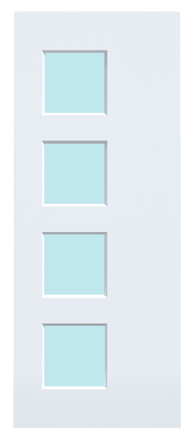 ERO 006 - 4 Panel Square Glazed Flush Panel Door Australian Moulding Doors