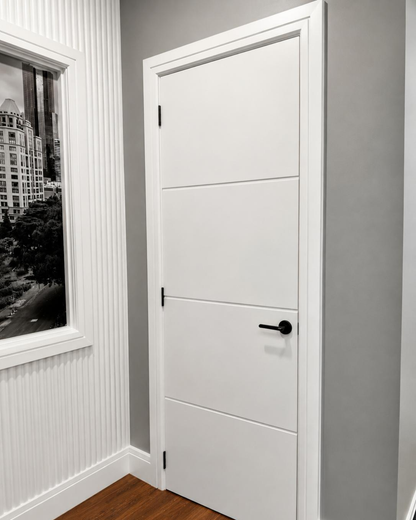 HRZ 003 - 3 Line Grooved MDF Door